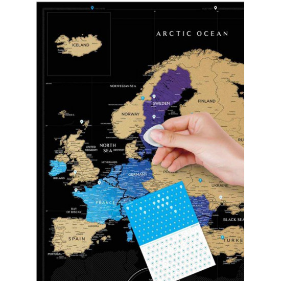 Скретч карта 1DEA.me Travel Map Black Europe (BE) Скретч карта 1DEA.me Travel Map Black Europe (BE)