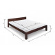 Bed made of natural wood pine Comfort 180x200 mahon Stemma Bed made of natural wood pine Comfort 180x200 mahon Stemma