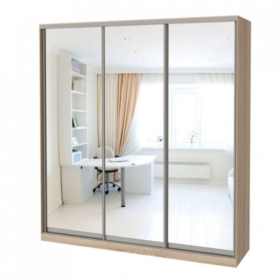 Sliding wardrobe MILERI 3-door 230x210x60 (3 mirrors) Sonoma Oak (1978440) Sliding wardrobe MILERI 3-door 230x210x60 (3 mirrors) Sonoma Oak (1978440)