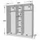 Sliding wardrobe MILERI 3-door 230x210x60 (3 mirrors) Sonoma Oak (1978440) Sliding wardrobe MILERI 3-door 230x210x60 (3 mirrors) Sonoma Oak (1978440)