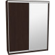 Sliding wardrobe HOUSE N3216 Wenge chipboard+Mirror 210x60x240 Sliding wardrobe HOUSE N3216 Wenge chipboard+Mirror 210x60x240