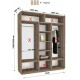 Sliding wardrobe HOUSE N2216 Wenge chipboard 210x60x240 Sliding wardrobe HOUSE N2216 Wenge chipboard 210x60x240
