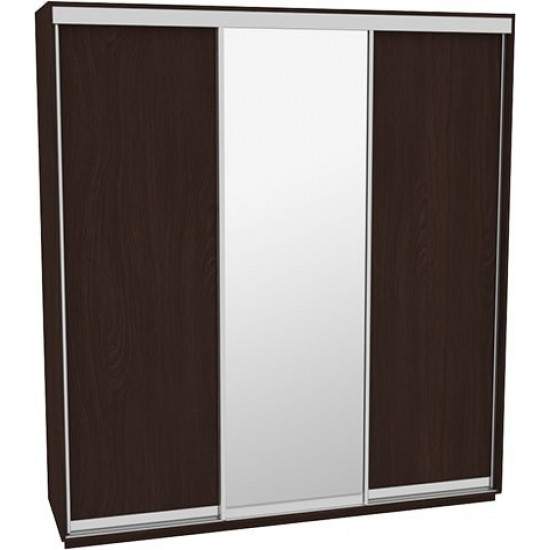 Sliding wardrobe DOM VG216 Wenge chipboard+Mirror 210x60x240 Sliding wardrobe DOM VG216 Wenge chipboard+Mirror 210x60x240