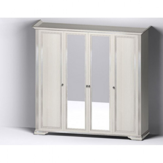 Bedroom wardrobe made of chipboard and MDF 4D (2S) White Gerbor silver pine Bedroom wardrobe made of chipboard and MDF 4D (2S) White Gerbor silver pine