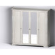 Bedroom wardrobe made of chipboard and MDF 4D (2S) White Gerbor silver pine Bedroom wardrobe made of chipboard and MDF 4D (2S) White Gerbor silver pine