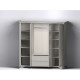 Bedroom wardrobe made of chipboard and MDF 4D (2S) White Gerbor silver pine Bedroom wardrobe made of chipboard and MDF 4D (2S) White Gerbor silver pine
