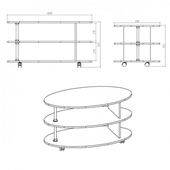 Coffee table Companit Sonata apple tree Coffee table Companit Sonata apple tree