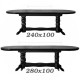 Dining folding oval table ST-9 200x100 cm vanilla Skif Dining folding oval table ST-9 200x100 cm vanilla Skif