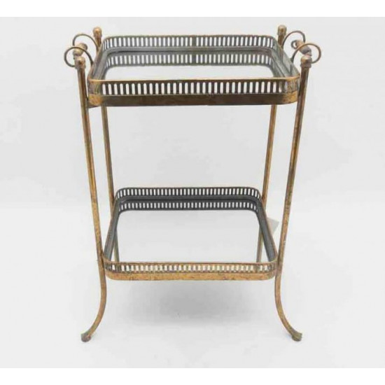 Metal coffee table with mirror top 53.5*31*67 cm, golden BST 480298 Metal coffee table with mirror top 53.5*31*67 cm, golden BST 480298