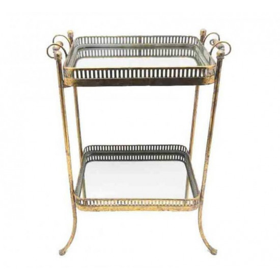 Metal coffee table with mirror top 53.5*31*67 cm, golden BST 480298 Metal coffee table with mirror top 53.5*31*67 cm, golden BST 480298
