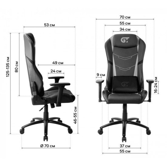 Геймерское кресло GT Racer X-5660 Black/Blue Геймерское кресло GT Racer X-5660 Black/Blue