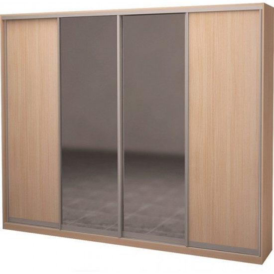 Four-door wardrobe Roko 238.4x242x45 cm chipboard + Mirror Milky oak (20200025257) Four-door wardrobe Roko 238.4x242x45 cm chipboard + Mirror Milky oak (20200025257)