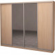 Four-door wardrobe Roko 238.4x242x45 cm chipboard + Mirror Milky oak (20200025257) Four-door wardrobe Roko 238.4x242x45 cm chipboard + Mirror Milky oak (20200025257)