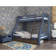 Bunk bed made of natural wood pine Alaska MebiGrand without drawers for the bedroom 140x200 Blue Bunk bed made of natural wood pine Alaska MebiGrand without drawers for the bedroom 140x200 Blue