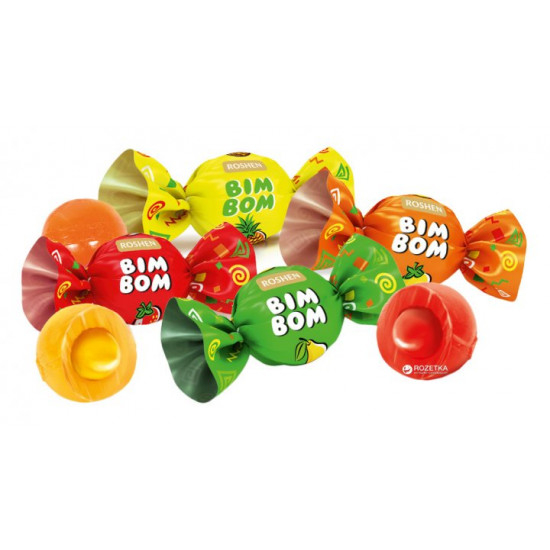 Candy caramel with filling Roshen Bim-Bom 1 kg (4823077604294) Candy caramel with filling Roshen Bim-Bom 1 kg (4823077604294)