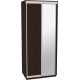 Sliding wardrobe DOM VG116 Wenge chipboard+Mirror 110x60x240 Sliding wardrobe DOM VG116 Wenge chipboard+Mirror 110x60x240