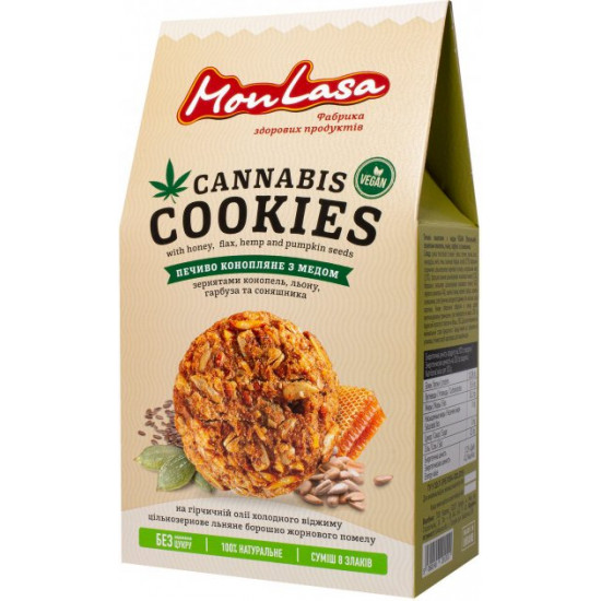 Печенье MonLasa конопляное с медом 120 г (5060140291510) Печенье MonLasa конопляное с медом 120 г (5060140291510)