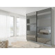 Sliding wardrobe VitalMebli VT 156 two-door 1500x550x2400 mm doors mirror graphite with pattern Sliding wardrobe VitalMebli VT 156 two-door 1500x550x2400 mm doors mirror graphite with pattern