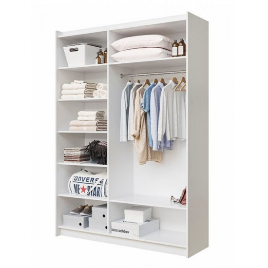 Sliding wardrobe VitalMebli VT 156 two-door 1500x550x2400 mm doors mirror graphite with pattern Sliding wardrobe VitalMebli VT 156 two-door 1500x550x2400 mm doors mirror graphite with pattern