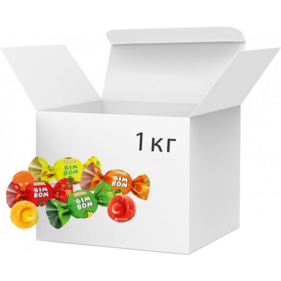 Candy caramel with filling Roshen Bim-Bom 1 kg (4823077604294) Candy caramel with filling Roshen Bim-Bom 1 kg (4823077604294)