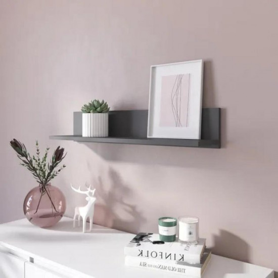 Straight wall shelf for books anthracite W800*H150*D166 Straight wall shelf for books anthracite W800*H150*D166