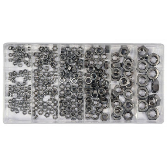 Set of 300 pcs YATO Stainless Hex Nuts (06773) Set of 300 pcs YATO Stainless Hex Nuts (06773)