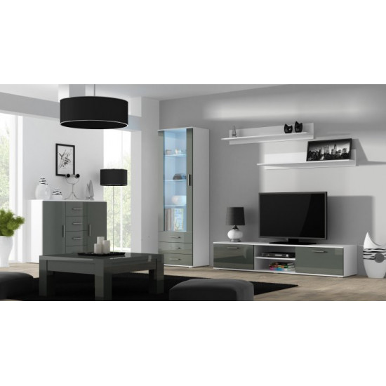 Вітальня CAMA SOHO 2 Білий мат/Сірий глянець Вітальня CAMA SOHO 2 Білий мат/Сірий глянець