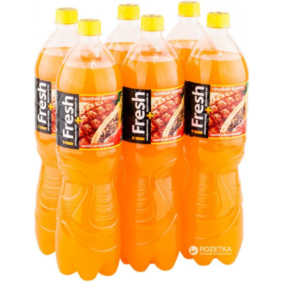 Упаковка сокового напою iFresh Тропічні фрукти 1.5 л х 6 пляшок (4820159360499) Упаковка сокового напою iFresh Тропічні фрукти 1.5 л х 6 пляшок (4820159360499)