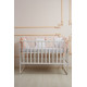 Children's bed crib GOYDA AMELIA with movable sidewall, arches and wheels (600*1200mm), white Children's bed crib GOYDA AMELIA with movable sidewall, arches and wheels (600*1200mm), white