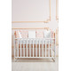 Children's bed crib GOYDA AMELIA with movable sidewall, arches and wheels (600*1200mm), white Children's bed crib GOYDA AMELIA with movable sidewall, arches and wheels (600*1200mm), white
