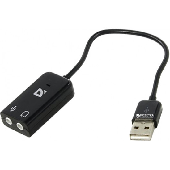 Переходник для наушников Defender Audio USB (63002) Переходник для наушников Defender Audio USB (63002)