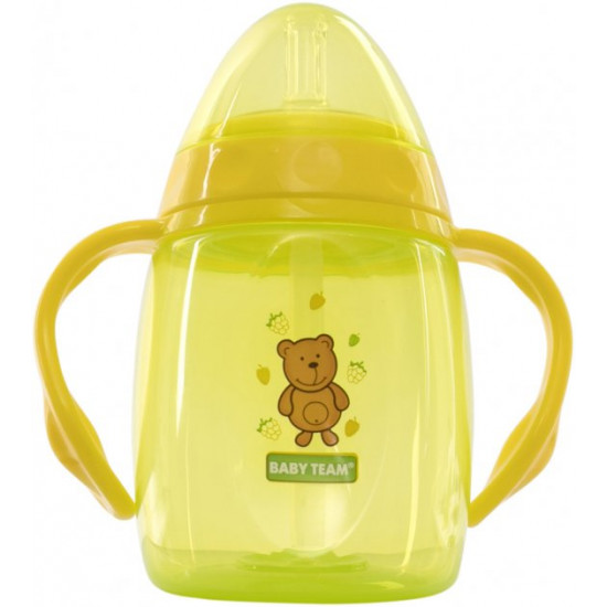 Поильник Baby Team з трубочкою та ручками 250 мл (5003) Поильник Baby Team з трубочкою та ручками 250 мл (5003)