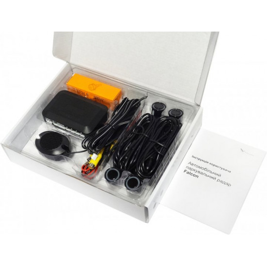 Парковочный радар Falcon 2020 black 4 датчика Парковочный радар Falcon 2020 black 4 датчика