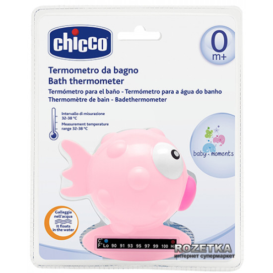 Термометр для ванной Chicco Рыбка Розовый (06564.10) Термометр для ванной Chicco Рыбка Розовый (06564.10)