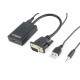  Адаптер Cablexpert (A-VGA-HDMI-01) VGA-HDMI, со звуком, 0.15м, черный