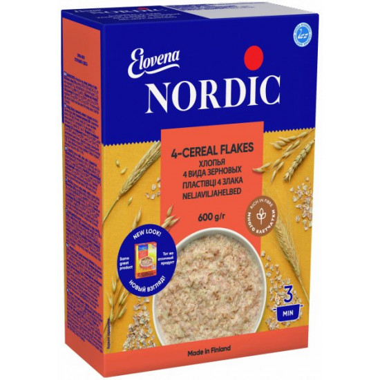 Хлопья NordiC 4 вида зерновых 600 г (6411200105770) Хлопья NordiC 4 вида зерновых 600 г (6411200105770)