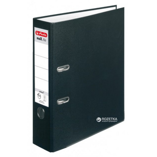 Папка-регистратор Herlitz maX.file Protect А4 80 мм Черная (5480801) Папка-регистратор Herlitz maX.file Protect А4 80 мм Черная (5480801)