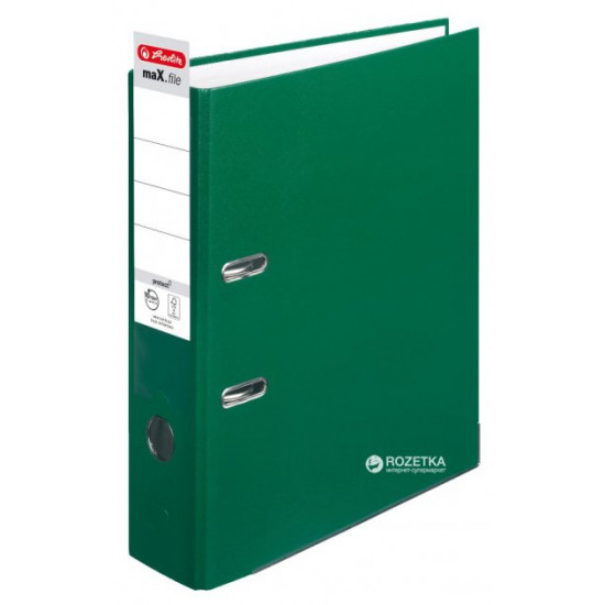 Папка-регистратор Herlitz maX.file Protect А4 80 мм Зеленая (5480504) Папка-регистратор Herlitz maX.file Protect А4 80 мм Зеленая (5480504)