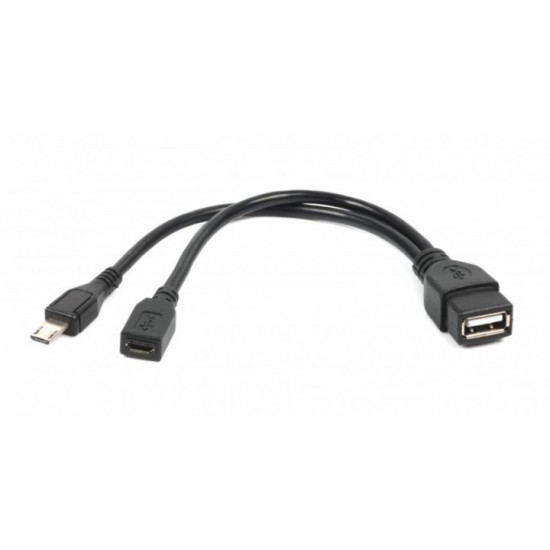 Кабель Cablexpert USB - microUSB+USB 0.15 м (A-OTG-AFBM-04) Кабель Cablexpert USB - microUSB+USB 0.15 м (A-OTG-AFBM-04)