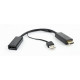  Адаптер Cablexpert (DSC-HDMI-DP), HDMI - DisplayPort - USB, 0.15м, черный