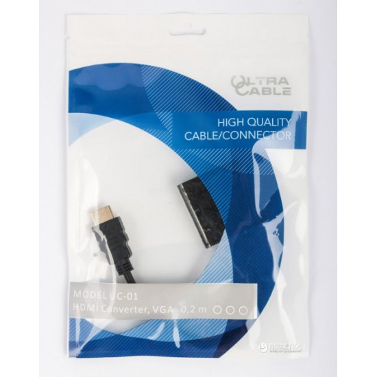Adapter Ultra HDMI A Plug - VGA 0.2 m (UC-01) Adapter Ultra HDMI A Plug - VGA 0.2 m (UC-01)