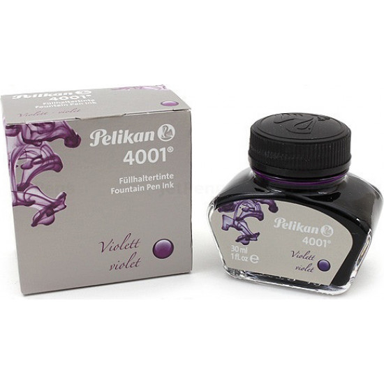 Чернила Pelikan 4001 Violet в стеклянном флаконе 30 мл Фиолетовые (311886) Чернила Pelikan 4001 Violet в стеклянном флаконе 30 мл Фиолетовые (311886)