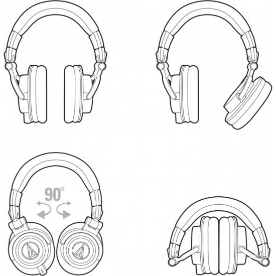 Headphones Audio-Technica ATH-M50x Black Headphones Audio-Technica ATH-M50x Black