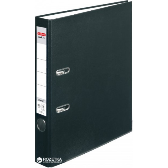 Папка-регистратор Herlitz maX.file Protect А4 50 мм Черная (5450804) Папка-регистратор Herlitz maX.file Protect А4 50 мм Черная (5450804)