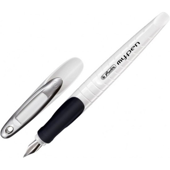 Fountain pen for right-handed Herlitz My.Pen White-Black Blue White body (10999738) Fountain pen for right-handed Herlitz My.Pen White-Black Blue White body (10999738)