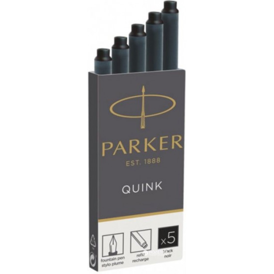Чернильные картриджи Parker Quink 5 шт черные (11 410BK) Чернильные картриджи Parker Quink 5 шт черные (11 410BK)