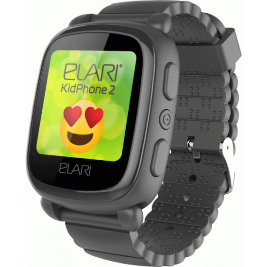 Дитячий телефон-годинник з GPS-трекером Elari KidPhone 2 Black (KP-2B) Дитячий телефон-годинник з GPS-трекером Elari KidPhone 2 Black (KP-2B)
