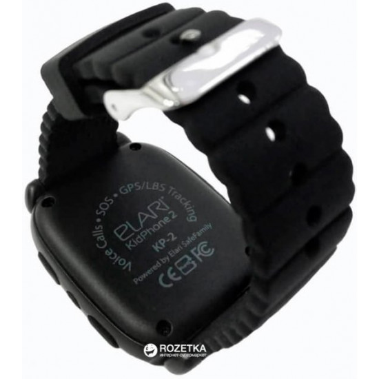 Дитячий телефон-годинник з GPS-трекером Elari KidPhone 2 Black (KP-2B) Дитячий телефон-годинник з GPS-трекером Elari KidPhone 2 Black (KP-2B)
