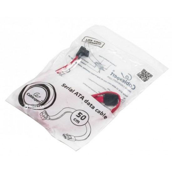 Кабель Cablexpert SATA с угловым разъемом 0.5 м (CC-SATAM-DATA90) Кабель Cablexpert SATA с угловым разъемом 0.5 м (CC-SATAM-DATA90)