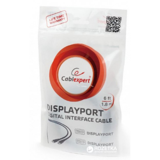 Кабель Cablexpert DisplayPort v.1.2 1.8 м (CC-DP2-6) Кабель Cablexpert DisplayPort v.1.2 1.8 м (CC-DP2-6)